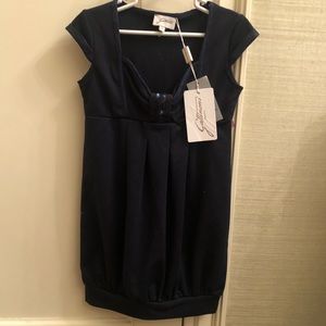 NWT Gattinoni Dress Jumper w/ Sequin Bow Size 6A